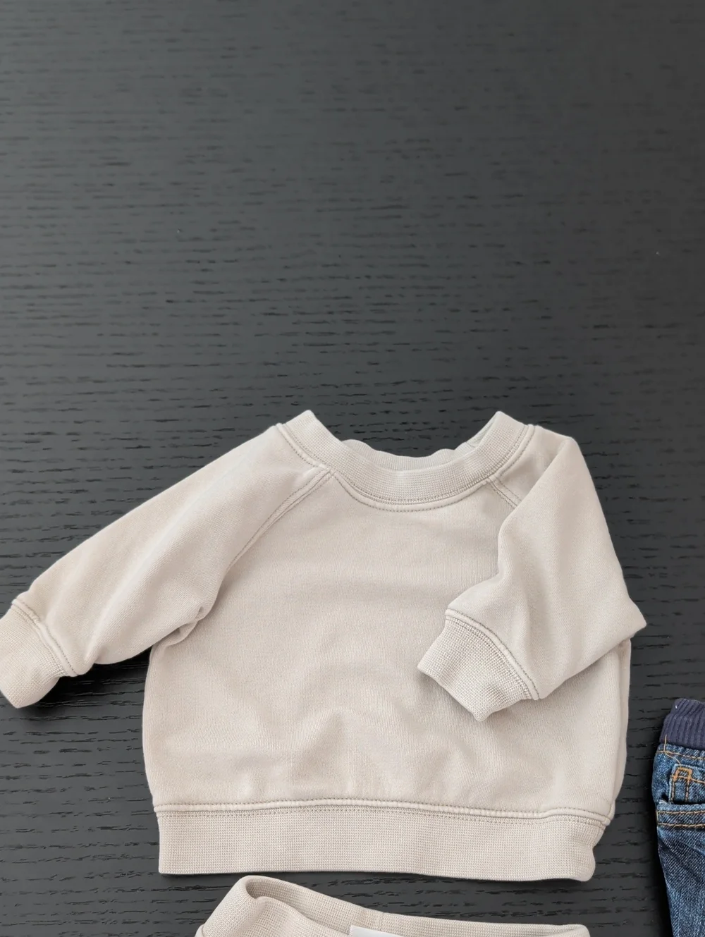 0 - 3M Gender Neutral Girl Boy 3 Piece Set Baby Gap Sweatshirt Pants Jeans Baby
